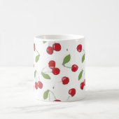 Cherry Pattern Red Koffiemok (Center)