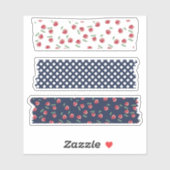 Cherry Pattern Washi Tape Sticker (Vel)