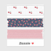 Cherry Pattern Washi Tape Sticker (Vel)