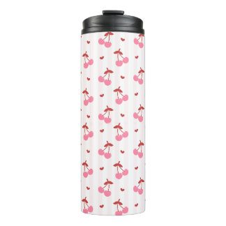 Cherry Pattern with Hearts  Thermosbeker