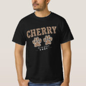 Cherry Paw Print T-shirt – Pet Lover T-shirt (Voorkant)