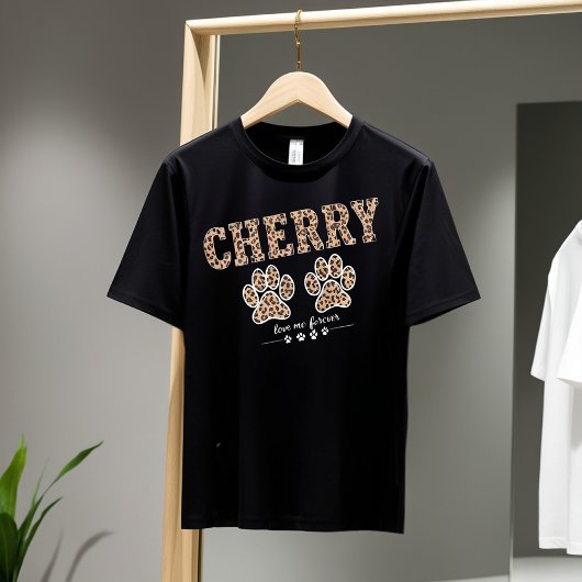 Cherry Paw Print T-shirt – Pet Lover T-shirt