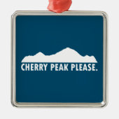 Cherry Peak Resort alsjeblieft Metalen Ornament (Voorkant)