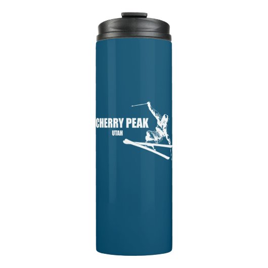 Cherry Peak Resort-skiër Thermosbeker (Voorkant)