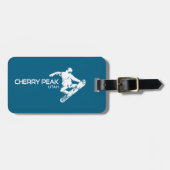 Cherry Peak Resort Utah Snowboarder Bagagelabel (Voorkant horizontaal)