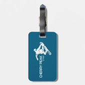 Cherry Peak Resort Utah Snowboarder Bagagelabel (Achterkant verticaal)