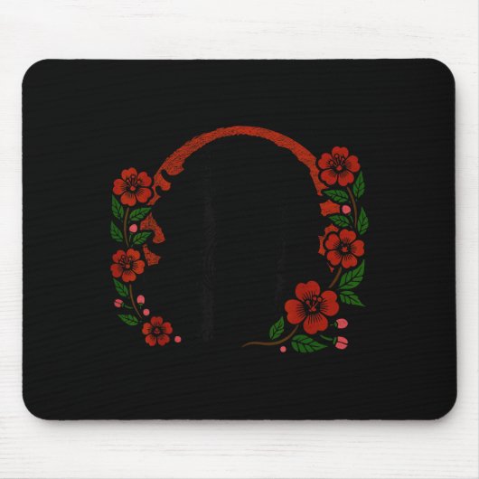 Cherry Pekingese Blossoms Floral Dog Japanese Fun Muismat (Voorkant)