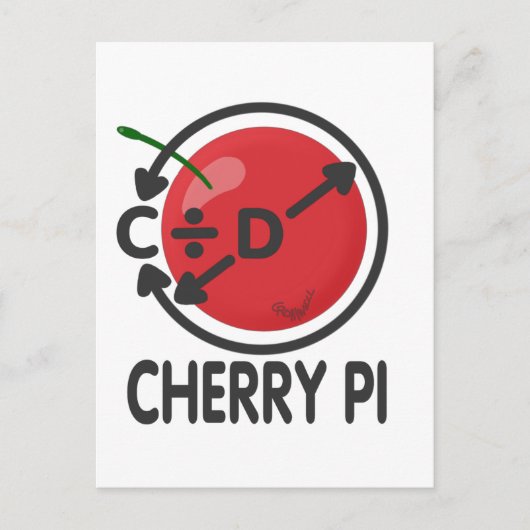 Cherry Pi Briefkaart (Voorkant)