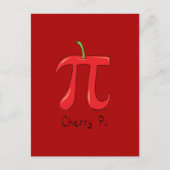 Cherry Pi Cute Wiskunde Pi Day Briefkaart (Voorkant)