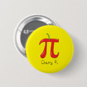 Cherry Pi Cute Wiskunde Pi Day Button Pin (Voorkant /achterkant)
