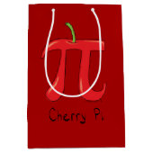 Cherry Pi Cute Wiskunde Pi Day Feft Bag Medium Cadeauzakje (Voorkant)