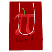 Cherry Pi Cute Wiskunde Pi Day Feft Bag Medium Cadeauzakje (Achterkant)