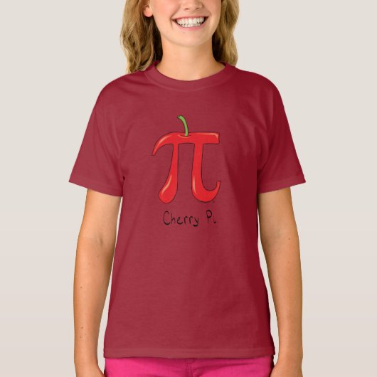 Cherry Pi Cute Wiskunde Pi Day Kind Meisje T-Shirt (Voorkant)