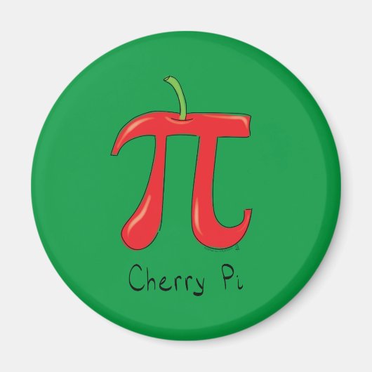 Cherry Pi Cute Wiskunde Pi Day Magnet (Voorkant)