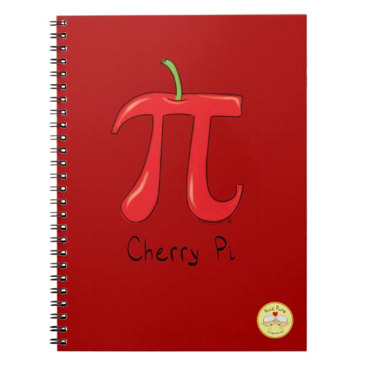 Cherry Pi Cute Wiskunde Pi Day Notitieboek (Voorkant)