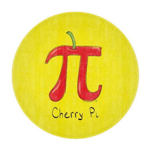 Cherry Pi Cute Wiskunde Pi Day Pie Cutting Board Snijplank (Voorkant)
