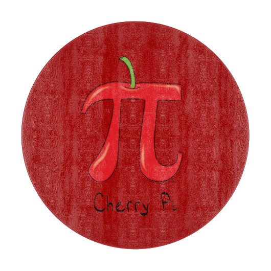Cherry Pi Cute Wiskunde Pi Day Pie Cutting Board Snijplank (Voorkant)