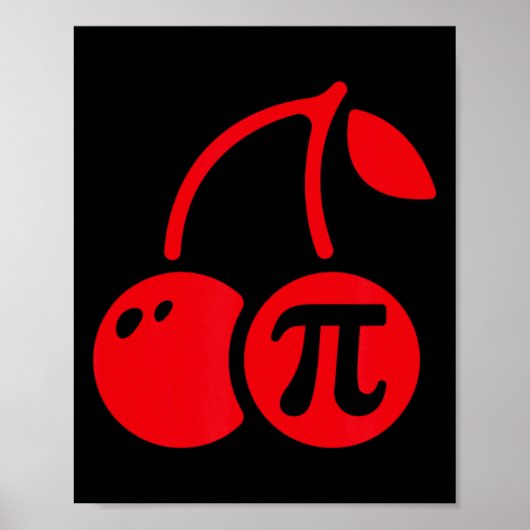 Cherry Pi Day Funny Wiskunde Nerd Pie Teacher 3.14 Poster (Voorkant)