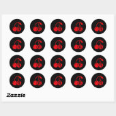Cherry Pi Day Funny Wiskunde Nerd Pie Teacher 3.14 Ronde Sticker (Vel)