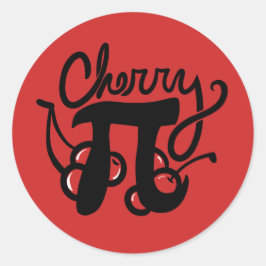 Cherry Pi Day Ronde Sticker