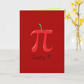 Cherry Pi - Pi Day Wiskunde Wenskaart Kaart (Gele Bloem)