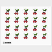 Cherry Pi Ronde Sticker (Vel)