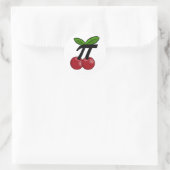 Cherry Pi Ronde Sticker (Tas)
