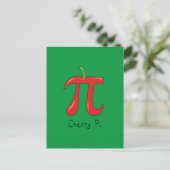 Cherry Pi Schattigee Wiskunde Pi Day Briefkaart (Staand voorkant)