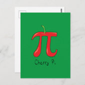 Cherry Pi Schattigee Wiskunde Pi Day Briefkaart (Voorkant / Achterkant)