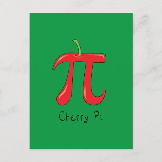 Cherry Pi Schattigee Wiskunde Pi Day Briefkaart (Voorkant)