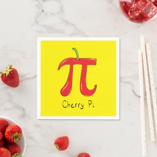 Cherry Pi Schattigee Wiskunde Pi Day Party servett Servet (Insitu)