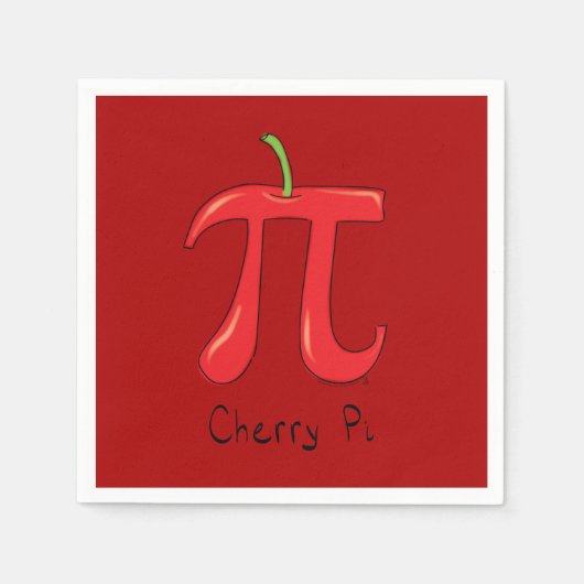 Cherry Pi Symbol Wiskunde Teacher Funny Servet (Voorkant)