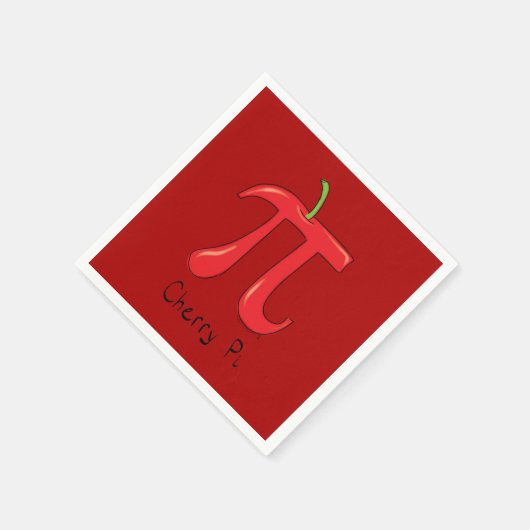 Cherry Pi Symbol Wiskunde Teacher Funny Servet (Hoek)