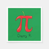 Cherry Pi Symbol Wiskunde Teacher Funny Servet (Voorkant)