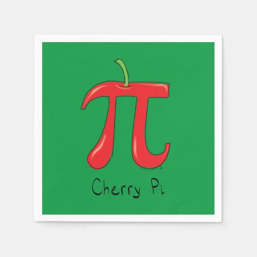 Cherry Pi Symbol Wiskunde Teacher Funny Servet (Voorkant)