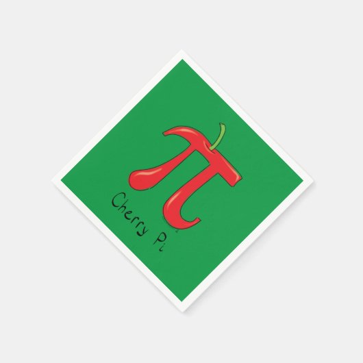 Cherry Pi Symbol Wiskunde Teacher Funny Servet (Hoek)