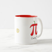 Cherry Pi Symbol Wiskunde Teacher Funny Tweekleurige Koffiemok (Voorkant rechts)
