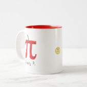 Cherry Pi Symbol Wiskunde Teacher Funny Tweekleurige Koffiemok (Voorkant links)