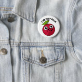 Cherry Pick Funny Fruit Pun Ronde Button 5,7 Cm (In situ)