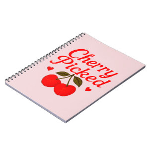 Cherry Picked Hearts Romantieke Cottagecore Roze Notitieboek