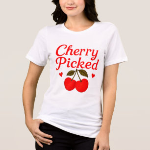 Cherry Picked Hearts Romantieke Cottagecore  Tri-Blend Shirt