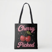 Cherry Picked Pink Sparkle Retro Glam Tote Bag (Voorkant)