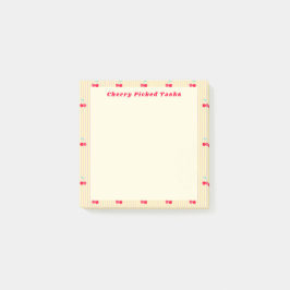 Cherry Picked Tasks Cute Border Retro Pop Post-it® Notes