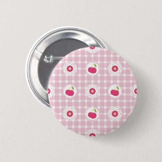 Cherry Picnic Button (Voorkant /achterkant)