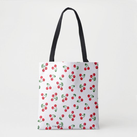 Cherry Picnic Canvas tas (Voorkant)