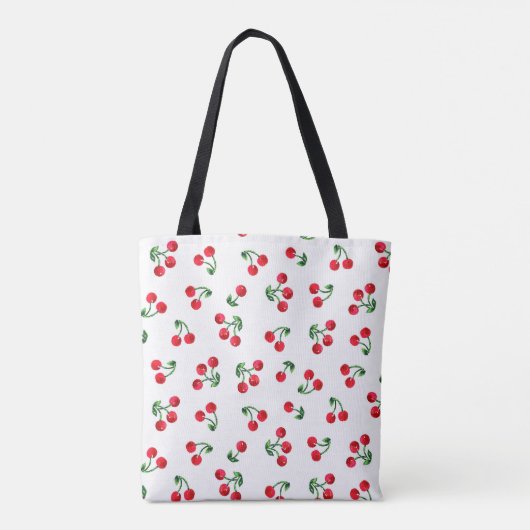 Cherry Picnic Canvas tas (Achterkant)