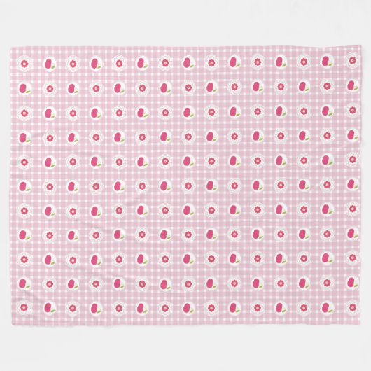 Cherry Picnic Fleece Blanket (Voorkant (Horizontaal))