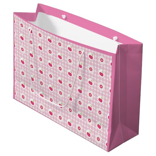 Cherry Picnic Gift Bag Groot Cadeauzakje (Voorkant Gekanteld)