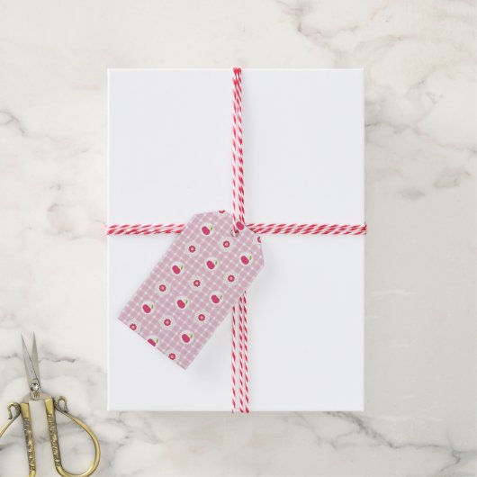 Cherry Picnic Gift Labels Cadeaulabel (Met Touw)