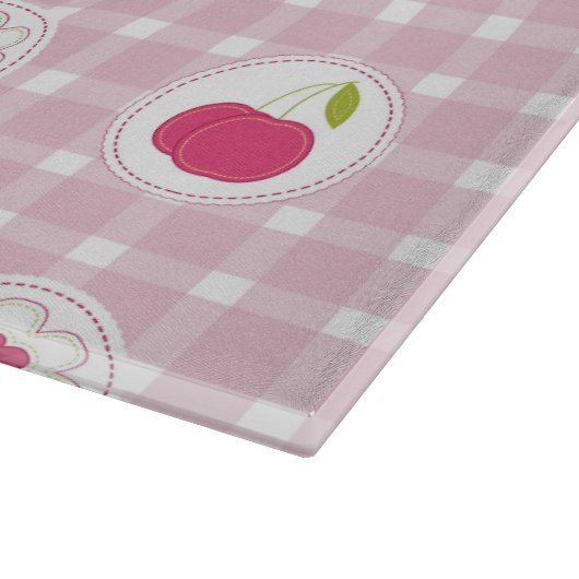 Cherry Picnic Glass Cutting Board Snijplank (Hoek)
